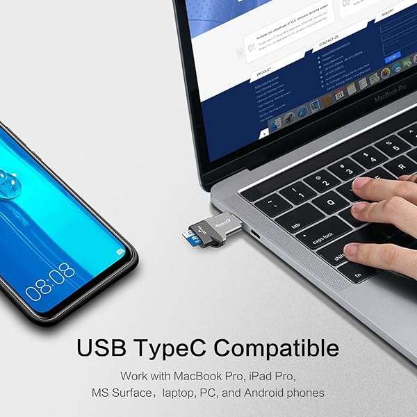 SmartQ Buy C356 Type-C MicroSD Card Reader - USB 3.0, Supports MicroSDXC/HC for Windows, Mac & Android - Midnight Grey - View 4 of 7