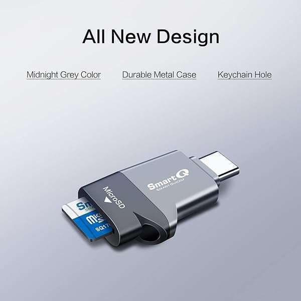 SmartQ Buy C356 Type-C MicroSD Card Reader - USB 3.0, Supports MicroSDXC/HC for Windows, Mac & Android - Midnight Grey - View 6 of 7