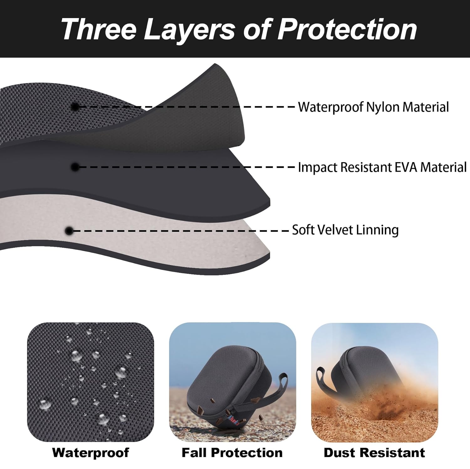 khanka Khanka Hard Travel Case for Logitech MX Master 3 and 3S Wireless Mouse Black Replacement - View 7 of 9