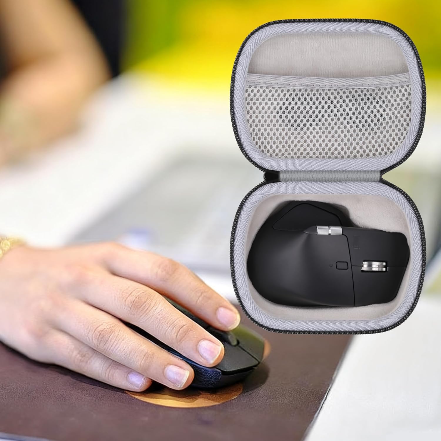 khanka Khanka Hard Travel Case for Logitech MX Master 3 and 3S Wireless Mouse Black Replacement - View 9 of 9