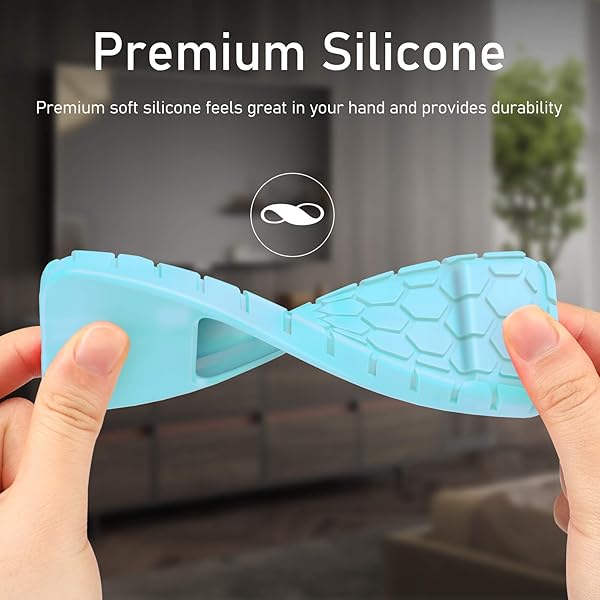 FINTIE Fintie Shock Proof Silicone Case for Apple TV 4K Remote Honey Comb Series Glow in the Dark Blue Cover - View 8 of 10