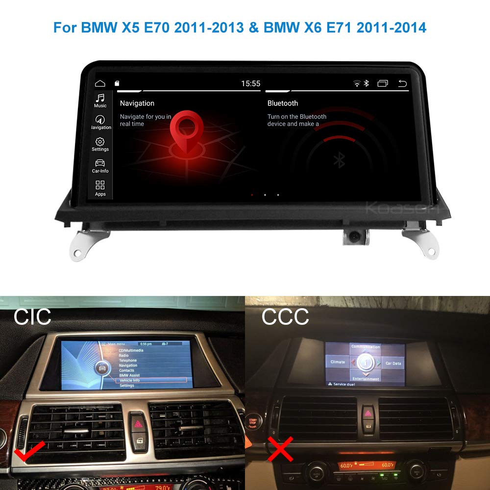 Koason KOASON 10.25 Inch Blueray Antiglare Monitor Wireless CarPlay Android Auto GPS for BMW X5 X6 X5M X6M E70 E71 2011 to 2013 Upgrade - View 4 of 8