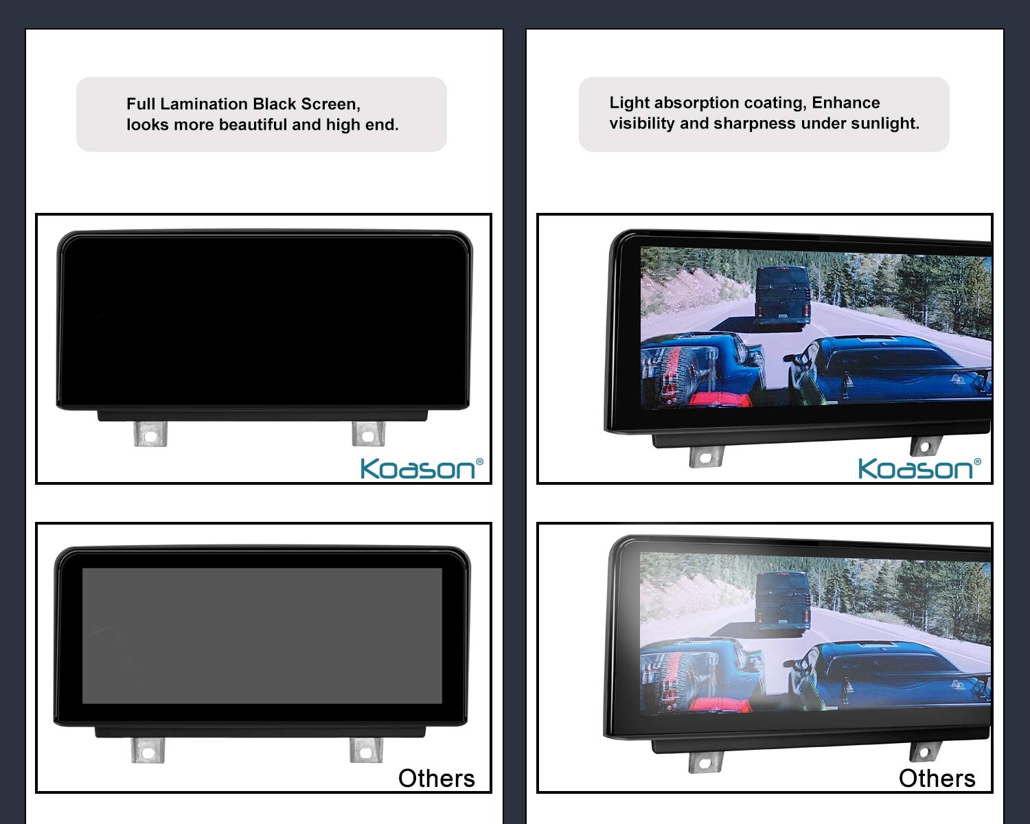 Koason KOASON 10.25 Inch Blueray Antiglare Monitor Wireless CarPlay Android Auto GPS for BMW X5 X6 X5M X6M E70 E71 2011 to 2013 Upgrade - View 7 of 8