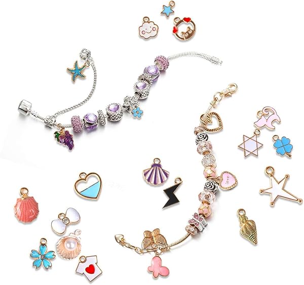 SANNIX 110pcs Gold Plated Enamel Pendants & Charms for Jewelry Making - SANNIX Necklace & Bracelet Supplies - View 6 of 8