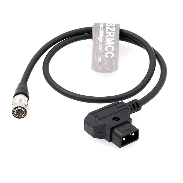 SZRMCC Hirose 4 Pin Female to D Tap Power Cable for SmallHD DP7 PRO AC7 OLED Monitor Straight 4Pin