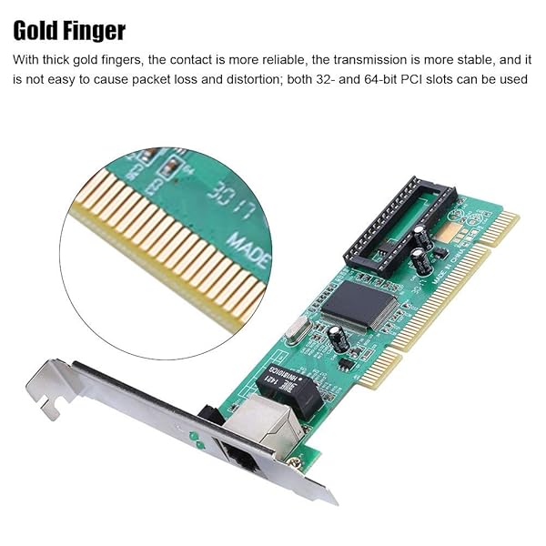 VBESTLIFE Vbestlife PCI Network Card One-Port Realtek 8169 Gigabit Ethernet for Windows 7 8 10 and Linux Desktop Computers - View 6 of 9