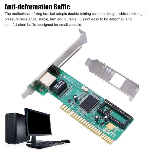 VBESTLIFE Vbestlife PCI Network Card One-Port Realtek 8169 Gigabit Ethernet for Windows 7 8 10 and Linux Desktop Computers - View 7 of 9