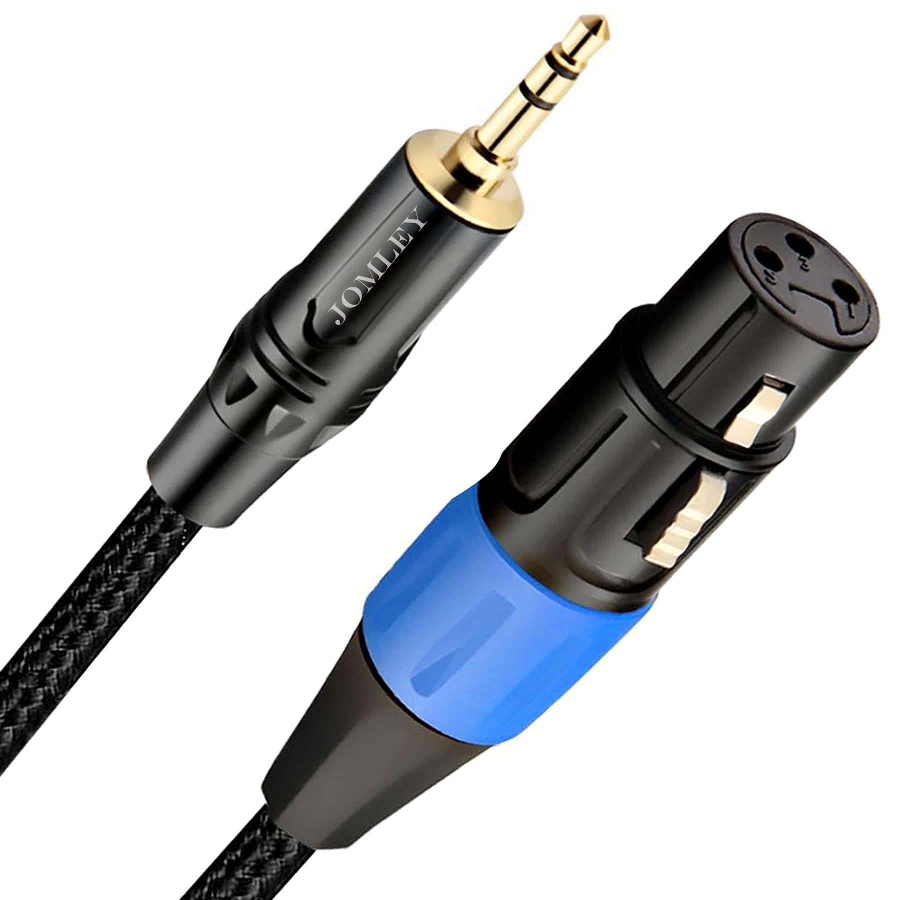 JOMLEY JOMLEY XLR to 3.5mm Cable 66ft Unbalanced Female XLR to Mini Stereo Jack Aux Microphone Cord for Cell Phone Laptop Speaker Mixer