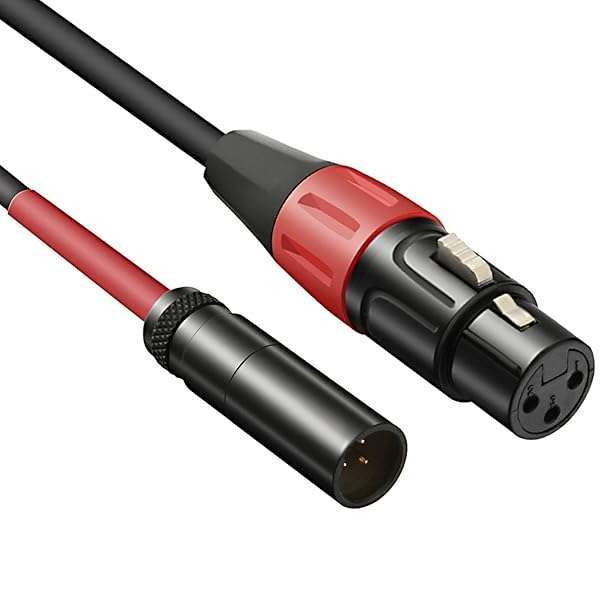 JOMLEY JOMLEY Mini XLR to XLR Cable for Blackmagic Pocket 4K - 3ft Microphone Audio Cable