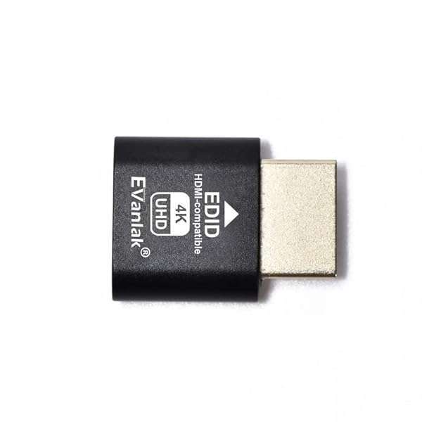 EVanlak EVanlak HDMI Dummy Plug - Premium Aluminum Headless Ghost Display Emulator 3840x2160@60Hz - 1 Pack - View 6 of 8