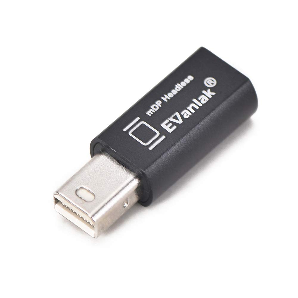 EVanlak EVanlak Mini DisplayPort Headless Ghost Display Emulator 4K DP Dummy Plug for PC 1080 to 3840x2160 at 17hz