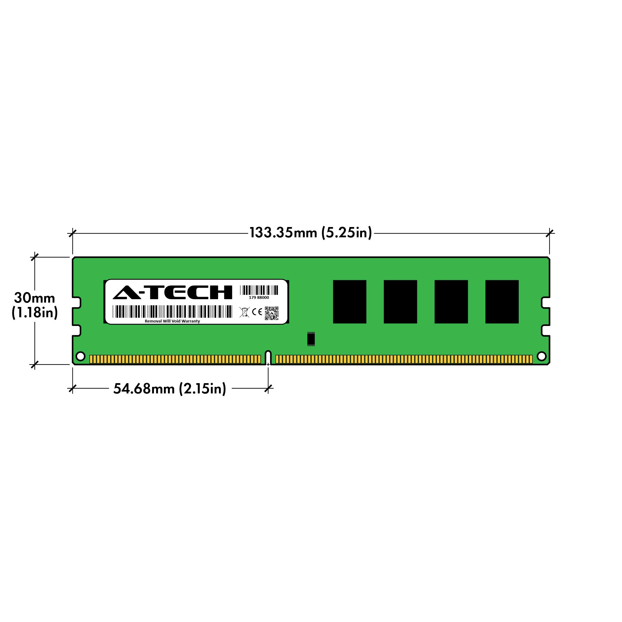 A-Tech 16GB DDR3 RAM Kit 4x4GB 1333 MHz PC3-10600 Desktop Memory CL9 240-Pin UDIMM Non-ECC Upgrade Modules - View 7 of 7