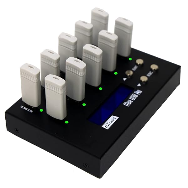 EZ DUPE EZ DUPE 1 to 9 USB Duplicator: Fast Standalone Cloner & Eraser for USB Drives - Compact & Efficient