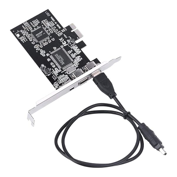 ASHATA 2.5Gbps PCIe FireWire 1394a Controller Card with 800Mbps Cable for Desktop Image Capture - View 2 of 9