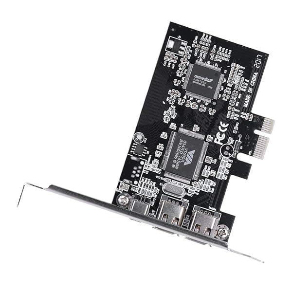 ASHATA 2.5Gbps PCIe FireWire 1394a Controller Card with 800Mbps Cable for Desktop Image Capture - View 6 of 9