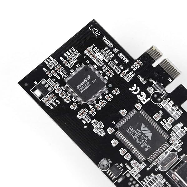 ASHATA 2.5Gbps PCIe FireWire 1394a Controller Card with 800Mbps Cable for Desktop Image Capture - View 9 of 9