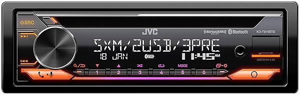 JVC JVC KD-T915BTS Bluetooth Car Stereo: USB, AM/FM, CD/MP3, Alexa Compatible - Single DIN with 13-Band EQ