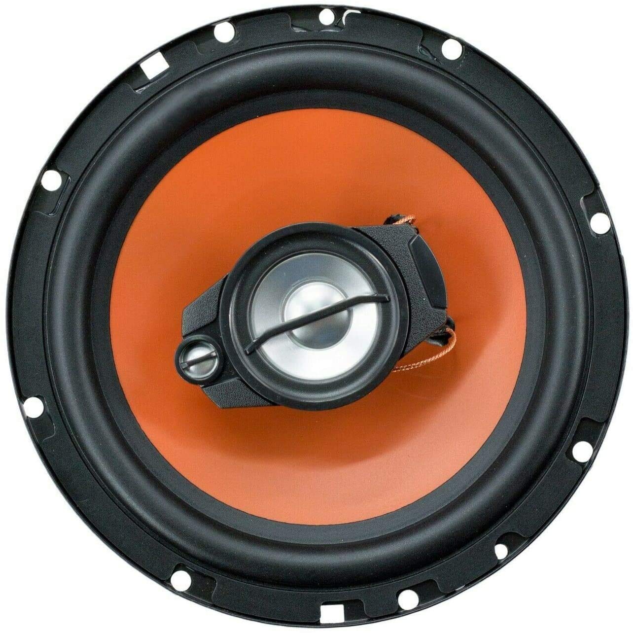 Audiobank Audiobank 6.5 Inch 600 Watt Peak Power 3 Way Orange Car Audio Stereo Coaxial Speakers AB674 with 88dB Sensitivity and 802000 Hz Frequency Response - View 4 of 7