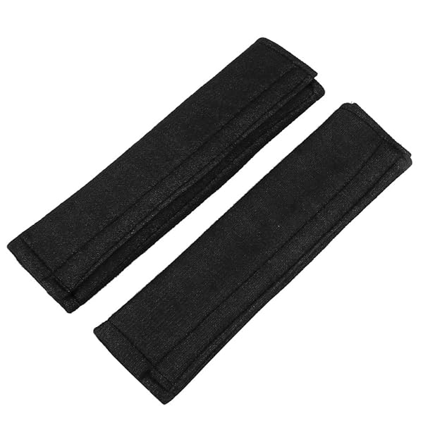 Tnfeeon 2Pcs Universal Car Seat Belt Pads - Soft Comfort Cushions for Neck & Shoulder Support (Black)