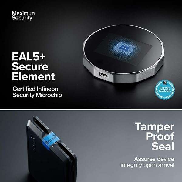 SecuX SecuX V20 + W10 Crypto Wallet Bundle: Touch Screen, USB, NFT Support for Bitcoin, Ethereum, LTC & More - View 4 of 11