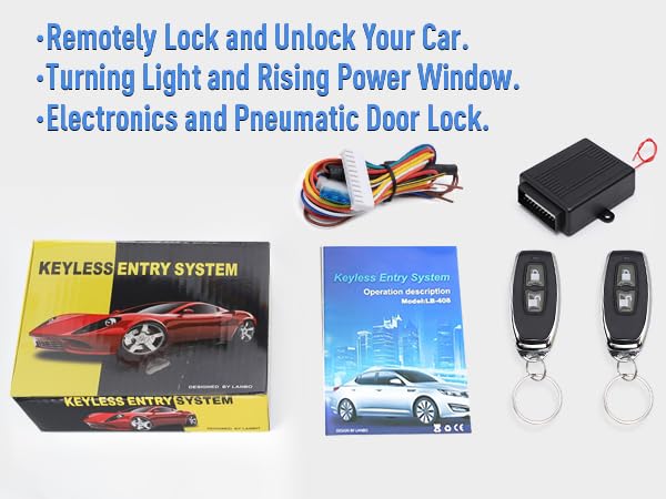 Tbest Keyless Entry Car Kit Universal Remote Central Locking System with 2 Remotes LB-402 L248 Auto Keyless Entry for Easy Car Access - View 8 of 9