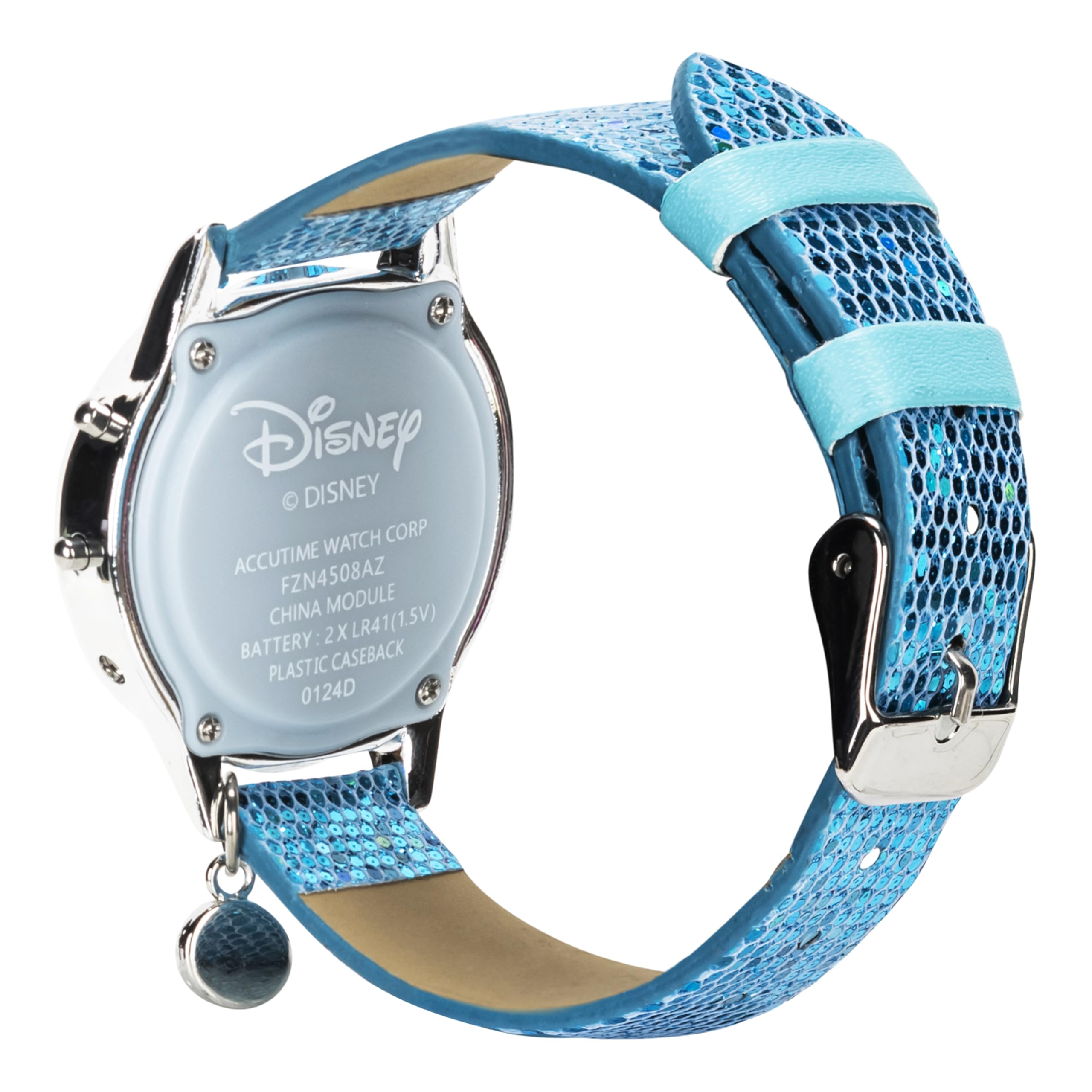 Accutime Disney Frozen 2 Elsa and Anna Kids Digital Watch with Glitter Strap Interactive LED Light Show Easy to Read LCD Display for Young Fans - View 5 of 6