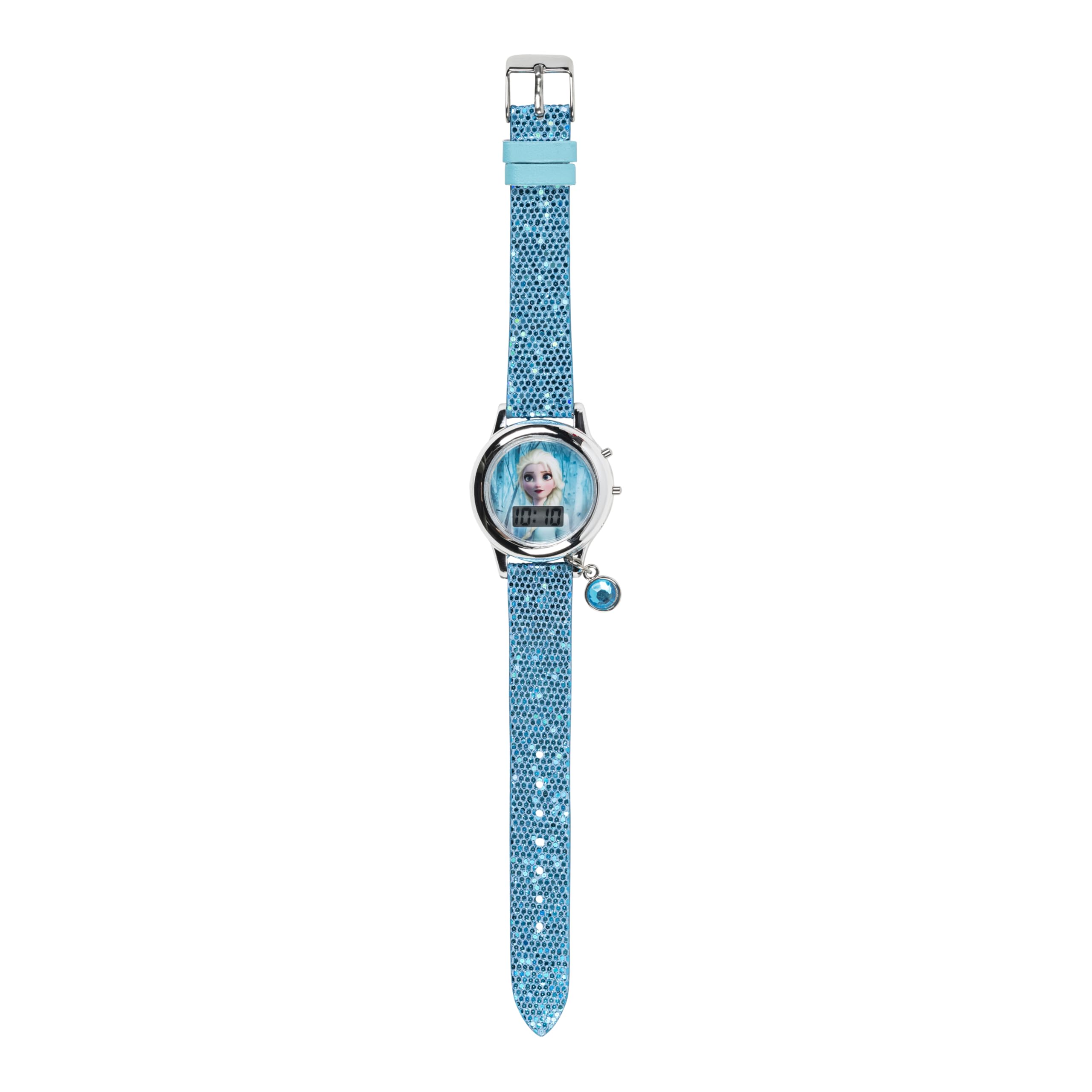 Accutime Disney Frozen 2 Elsa and Anna Kids Digital Watch with Glitter Strap Interactive LED Light Show Easy to Read LCD Display for Young Fans - View 6 of 6