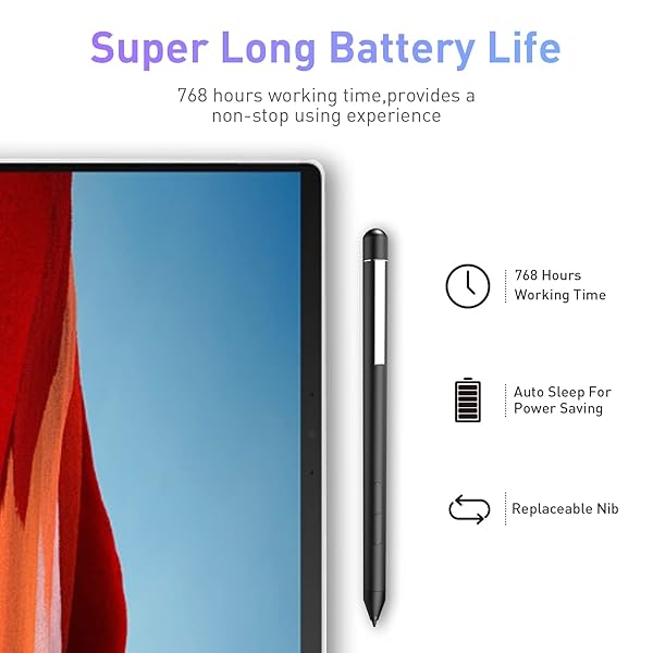 hacey Best Active Pen for HP Pavilion x360, Envy x360 & Spectre x360 - Compatible & Stylish (Black) - View 4 of 8