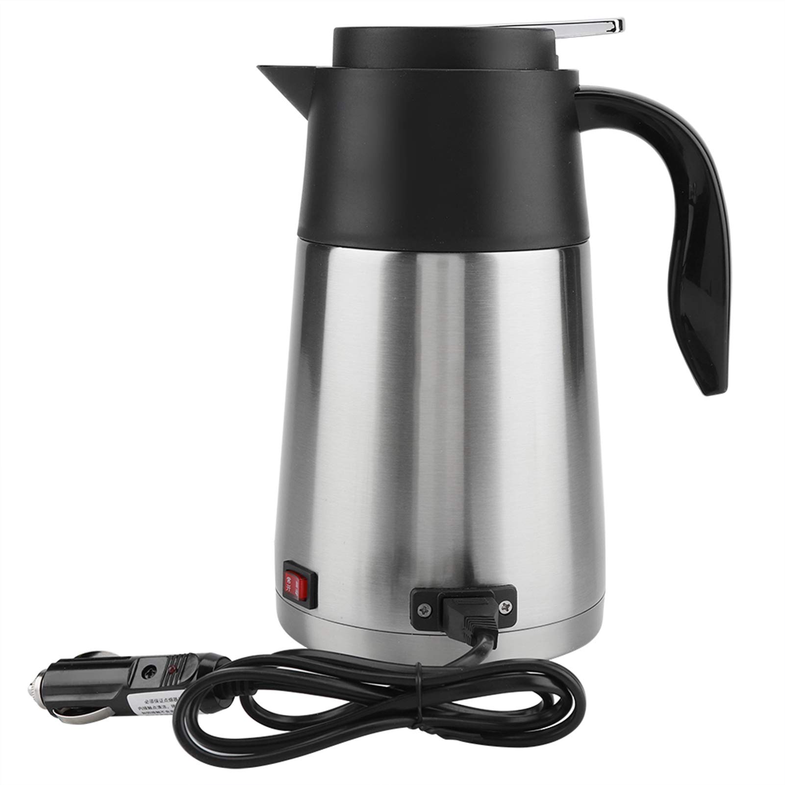 Akozon Aukson 12V 24V 1300ml Stainless Steel Electric Kettle for Car Truck Travel Heated Water Cup - View 4 of 9