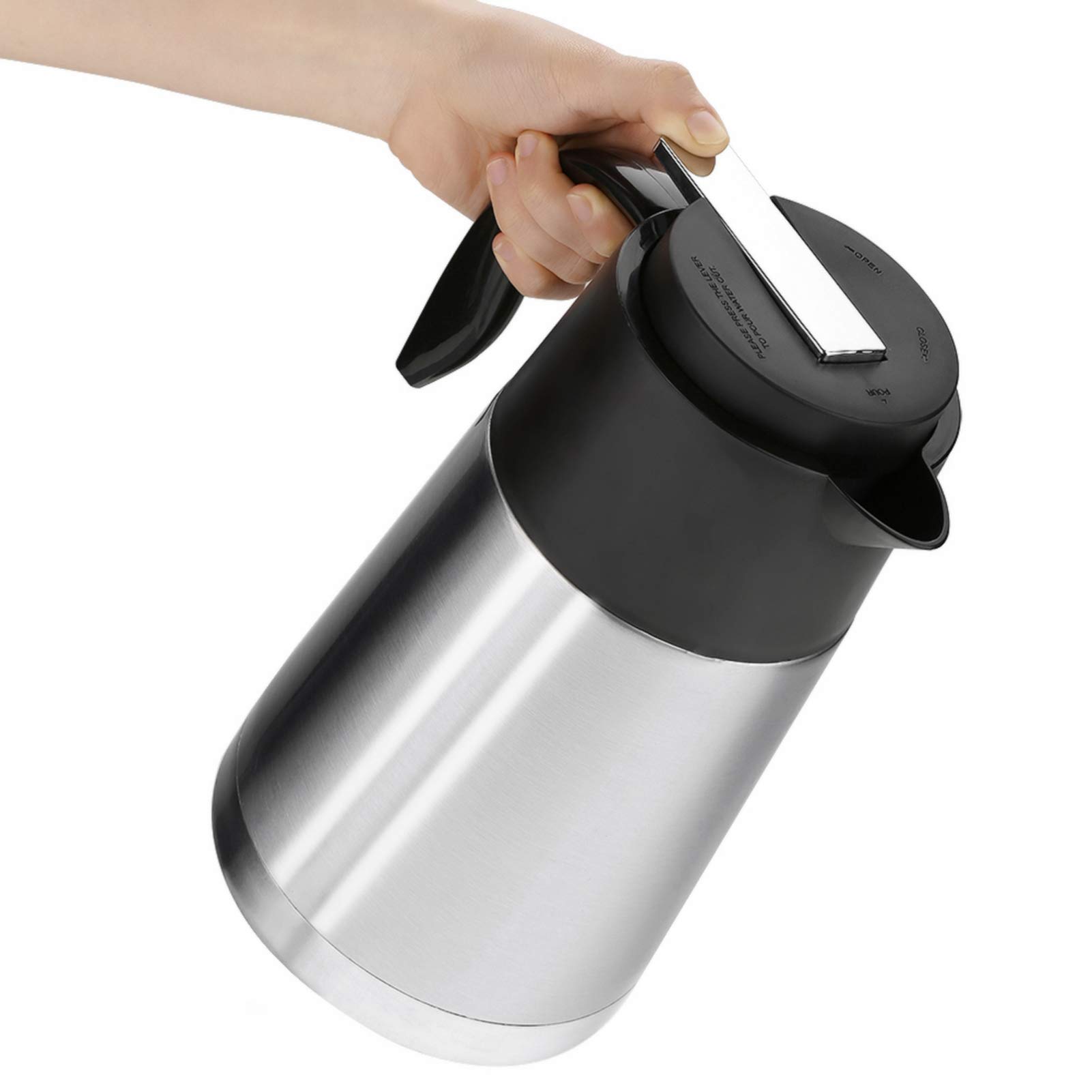 Akozon Aukson 12V 24V 1300ml Stainless Steel Electric Kettle for Car Truck Travel Heated Water Cup - View 5 of 9