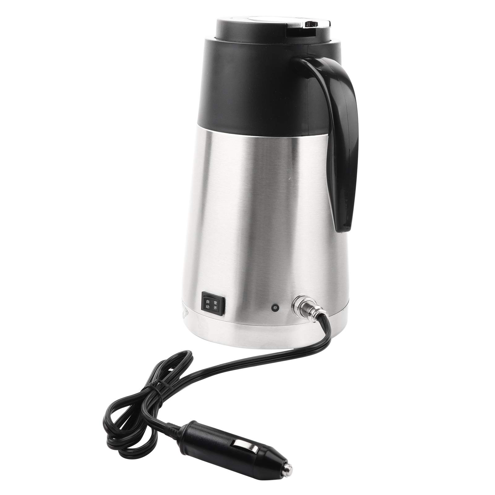 Aukson 12V 24V 1300ml Stainless Steel Electric Kettle for Car Truck Travel Heated Water Cup