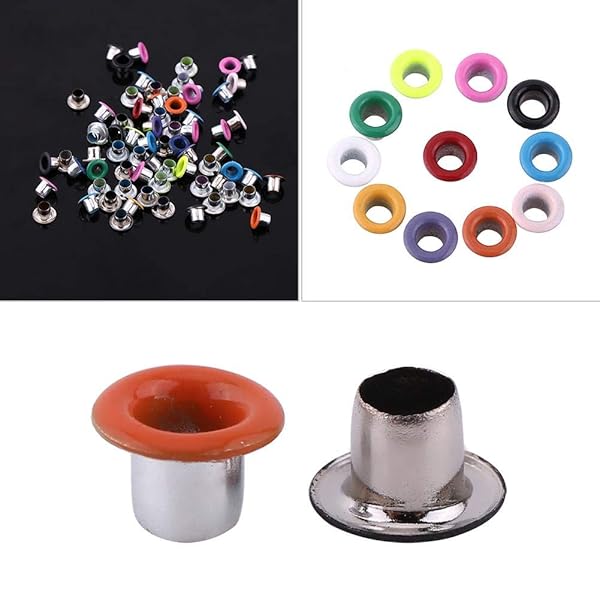 Hztyyier 500Pcs 3mm Metal Grommet Kit - Self-Backing Eyelets for Crafts, Leather, Shoes & DIY Projects - View 4 of 8