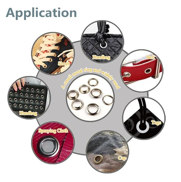 Hztyyier 500Pcs 3mm Metal Grommet Kit - Self-Backing Eyelets for Crafts, Leather, Shoes & DIY Projects - View 5 of 8