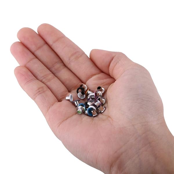 Hztyyier 500Pcs 3mm Metal Grommet Kit - Self-Backing Eyelets for Crafts, Leather, Shoes & DIY Projects - View 6 of 8