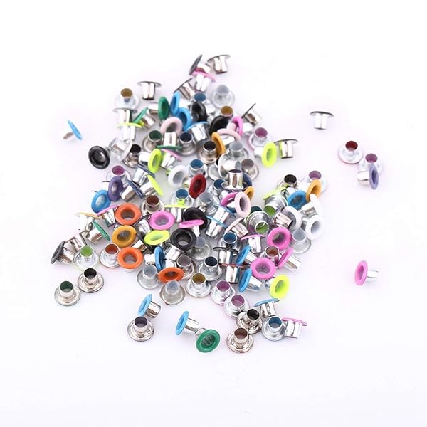 Hztyyier 500Pcs 3mm Metal Grommet Kit - Self-Backing Eyelets for Crafts, Leather, Shoes & DIY Projects - View 7 of 8