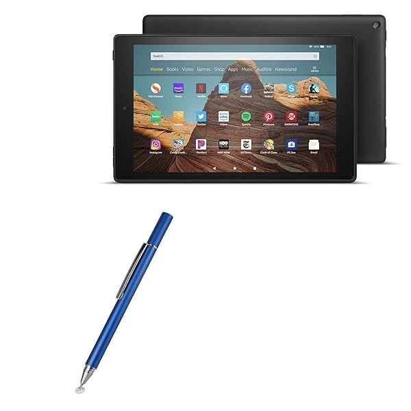 BoxWave Stylus Pen for Amazon Fire HD 10 9th Gen 2019 FineTouch Capacitive Super Precise Lunar Blue