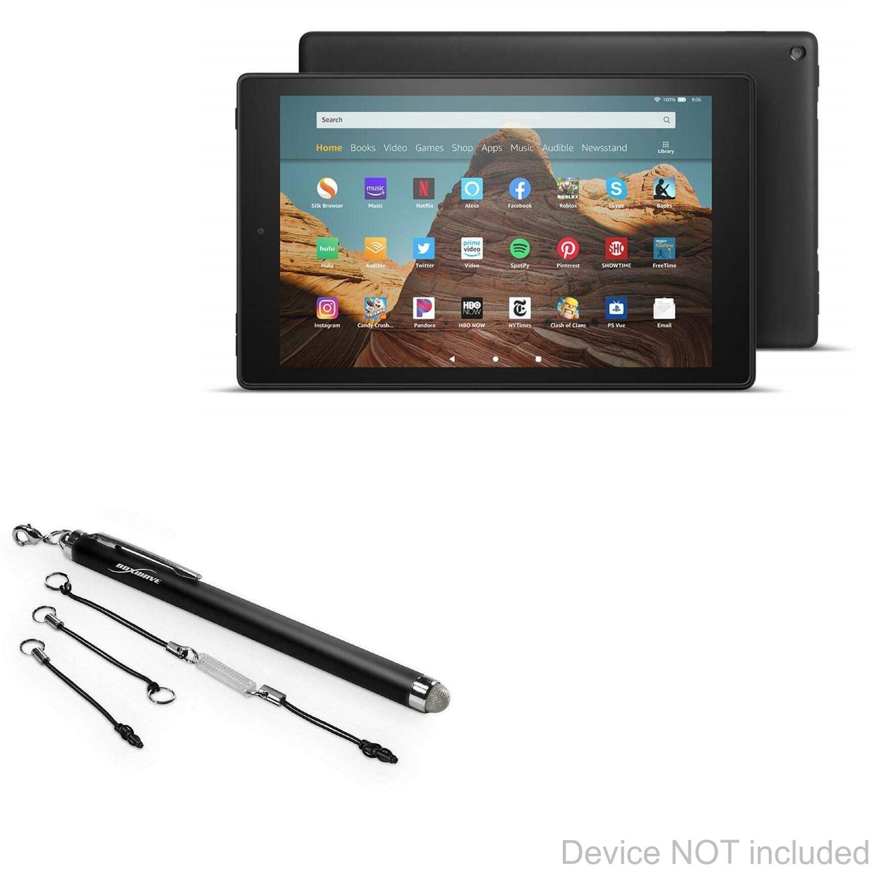 BoxWave Stylus Pen for Amazon Fire HD 10 9th Gen 2019 FineTouch Capacitive Super Precise Champagne Gold