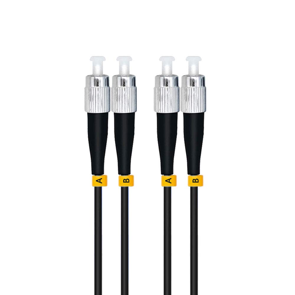 Jeirdus 100M FC to FC Duplex 10G OM3 Outdoor Armored Fiber Optic Cable - High-Speed 50/125 Jumper Patch Cord