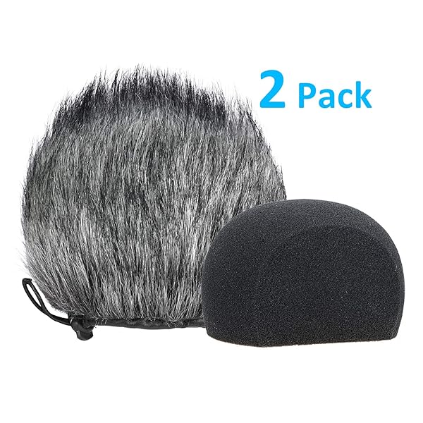 YOUSHARES YOUSHARES H6 Windscreen Muff & Foam for Zoom H6 Recorder - 2 Pack Microphone Windscreen for Indoor/Outdoor Use - View 3 of 8