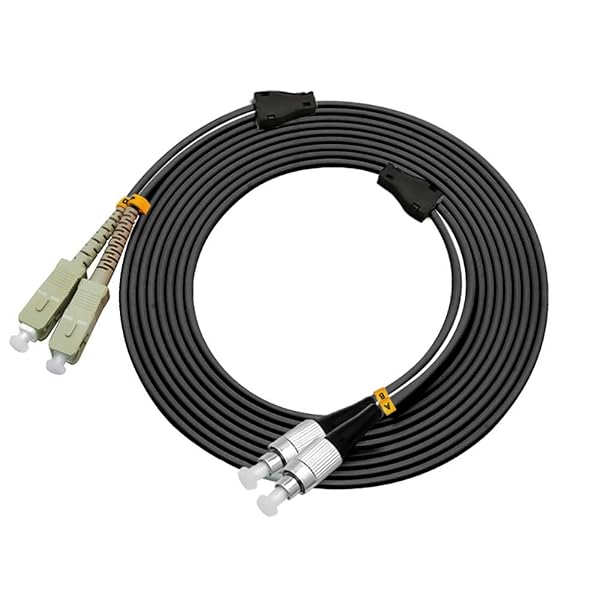 Jeirdus Jeirdus 30M SC to FC 10G OM3 Outdoor Armored Duplex Fiber Optic Cable Jumper - High-Speed 50/125 Multimode Patch Cord - View 5 of 5