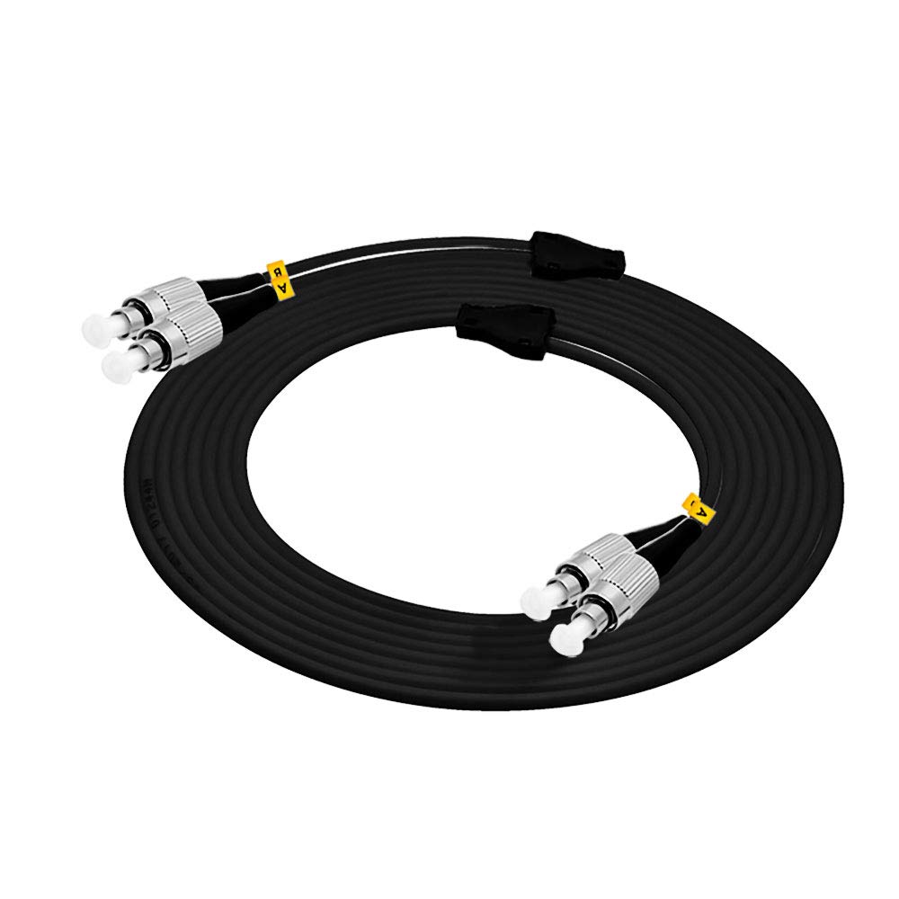 Jeirdus Jeirdus 20M FC to FC 10G OM3 Outdoor Armored Duplex Fiber Optic Cable Jumper - 65FT Multimode Patch Cord - View 3 of 5