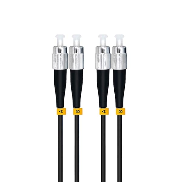 Jeirdus 150M FC to FC 10G OM3 Outdoor Armored Duplex 50/125 Fiber Optic Cable Jumper Optical Patch Cord 150Meters 492ft Multimode FC-FC