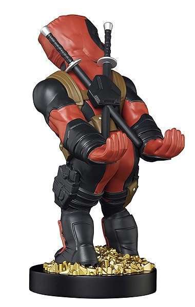 Exquisite Gaming Exquisite Gaming Deadpool Controller Holder: Mobile Stand & Cable Guy Figure - Official Licensed Red Design - View 4 of 8