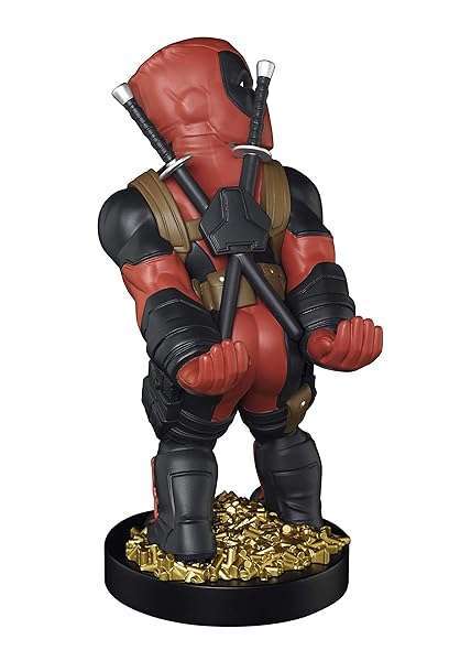 Exquisite Gaming Exquisite Gaming Deadpool Controller Holder: Mobile Stand & Cable Guy Figure - Official Licensed Red Design - View 5 of 8