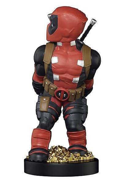 Exquisite Gaming Exquisite Gaming Deadpool Controller Holder: Mobile Stand & Cable Guy Figure - Official Licensed Red Design - View 6 of 8
