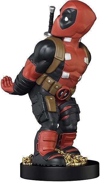 Exquisite Gaming Exquisite Gaming Deadpool Controller Holder: Mobile Stand & Cable Guy Figure - Official Licensed Red Design