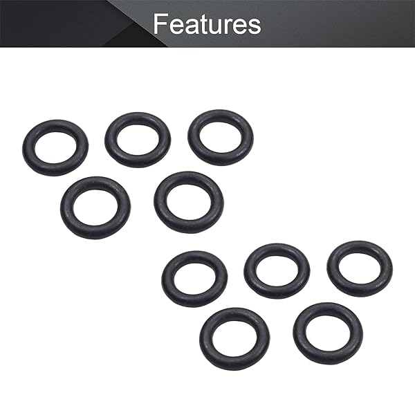 Othmro Othmro 10pcs Nitrile Rubber O-Rings 5mm Wire Dia 26mm OD for Oil Air Sealing Professional Plumbing Car Repair Black - View 3 of 9