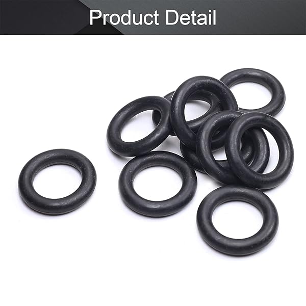 Othmro Othmro 10pcs Nitrile Rubber O-Rings 5mm Wire Dia 26mm OD for Oil Air Sealing Professional Plumbing Car Repair Black - View 4 of 9