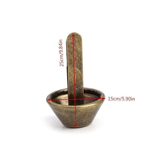 Hztyyier 50PCS Brass Bag Feet & Studs - Flat Metal Cone Rivets for Leathercraft (15mm) - Perfect for Purses & DIY Projects - View 4 of 9