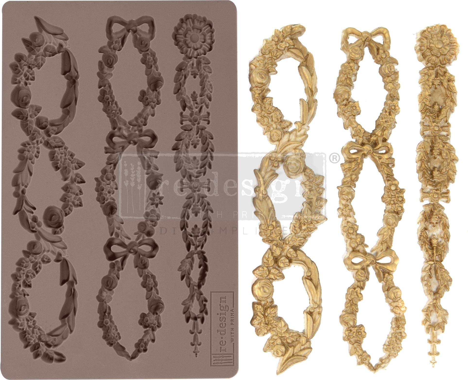 PRIMA MARKETING INC Prima Marketing Inc Redesign Mould 5X8 CHN Floral Chain for Crafting and DIY Projects - View 2 of 2